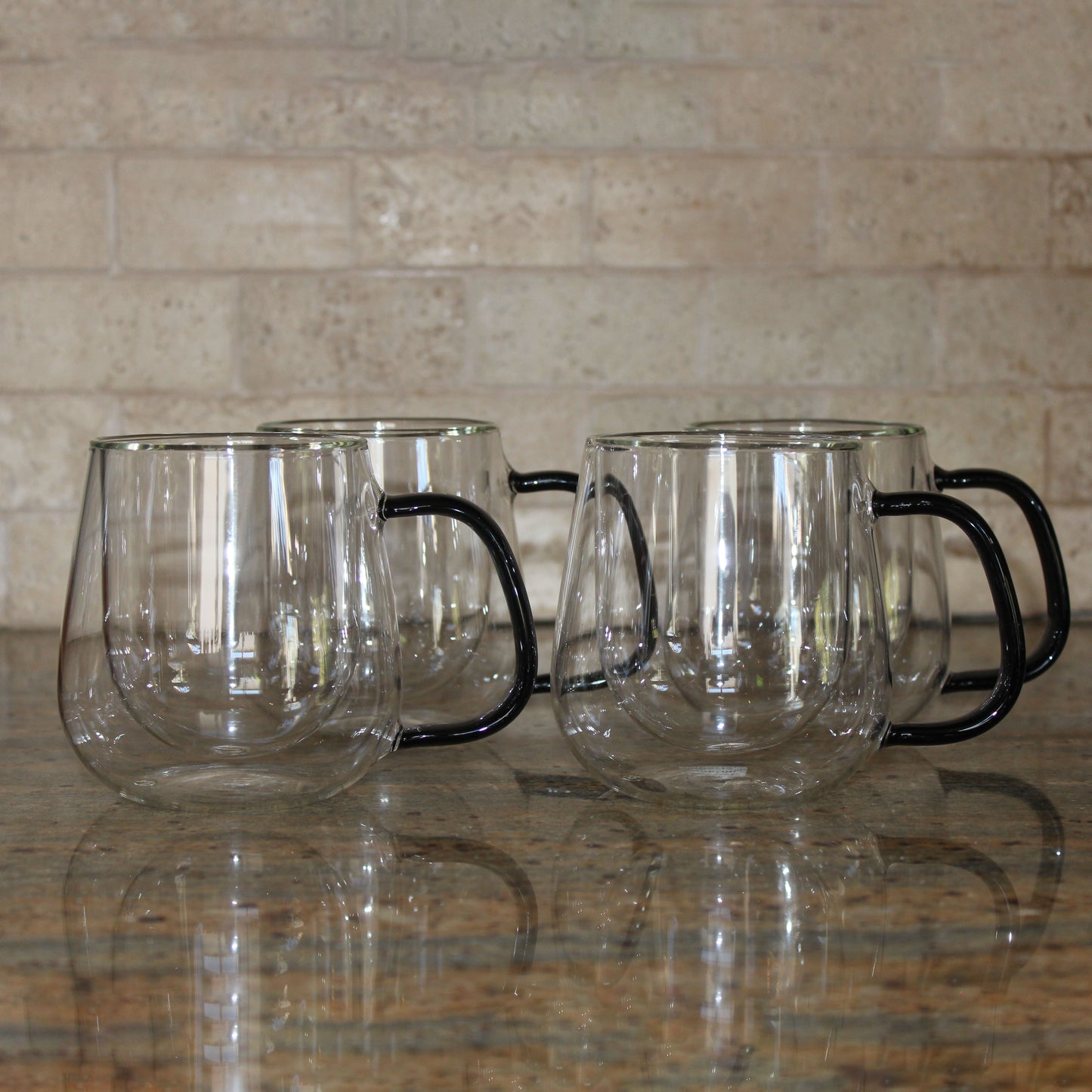 10 Oz Double Wall Glass Tea Cup – Set of 4