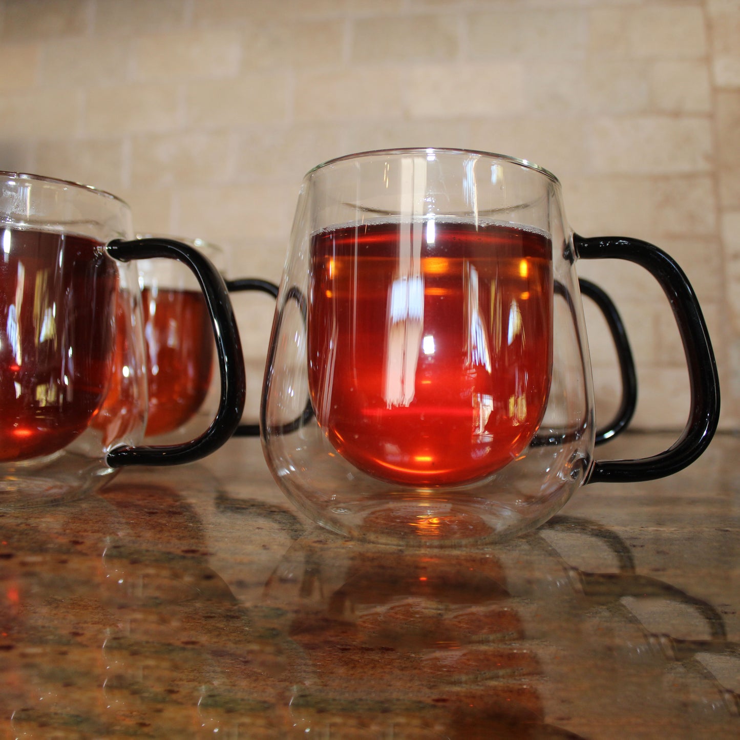 10 Oz Double Wall Glass Tea Cup – Set of 4