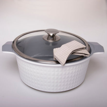 White Diamond Cast Aluminum Pot - Imperial Cookware
